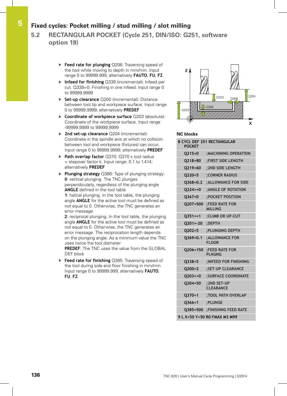 HEIDENHAIN TNC 620 (81760x-01) Cycle programming User Manual | Page 136 / 488