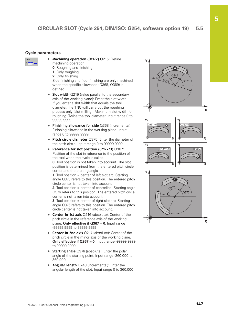 Cycle parameters | HEIDENHAIN TNC 620 (81760x-01) Cycle programming User Manual | Page 147 / 488