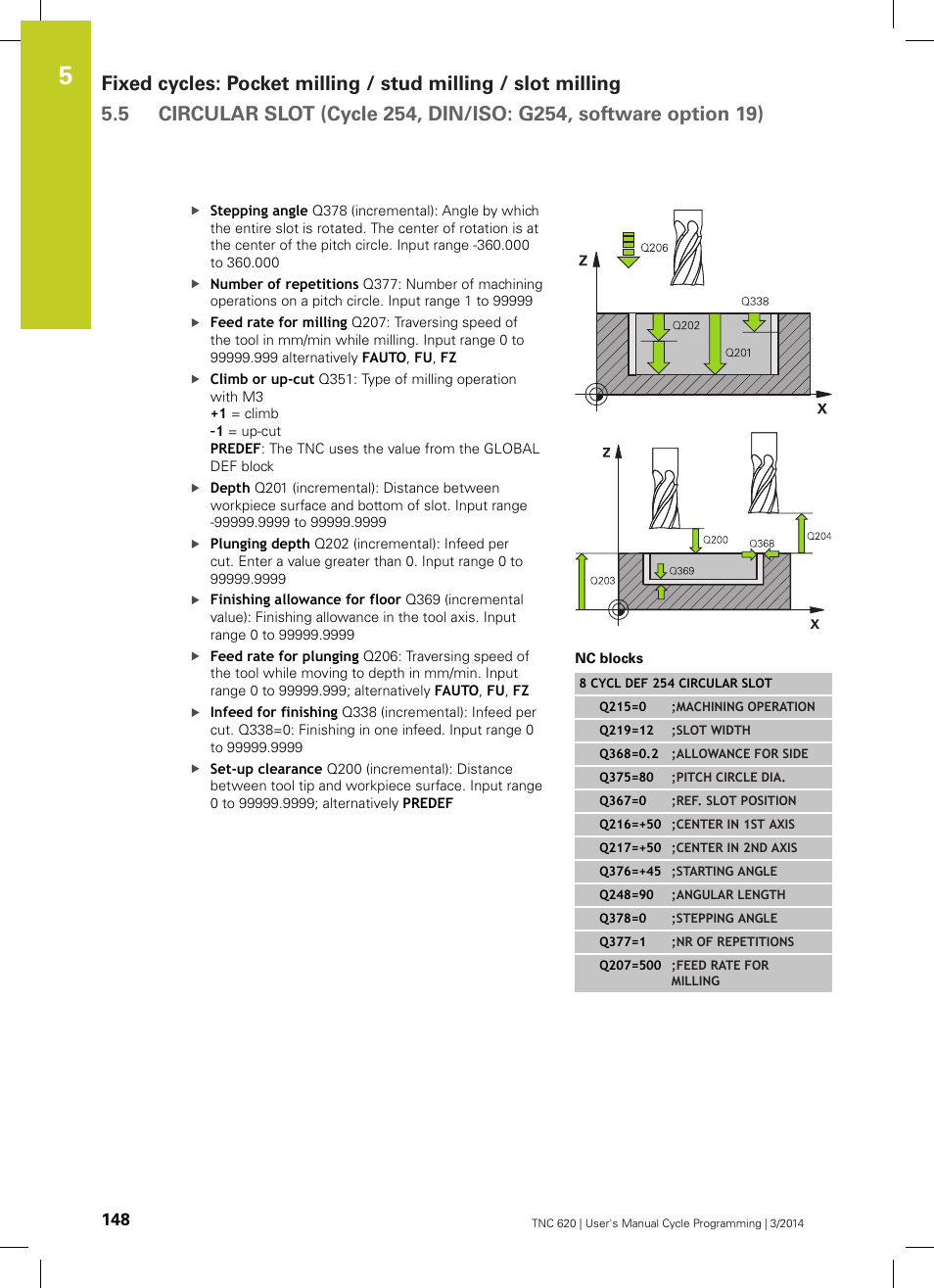 HEIDENHAIN TNC 620 (81760x-01) Cycle programming User Manual | Page 148 / 488