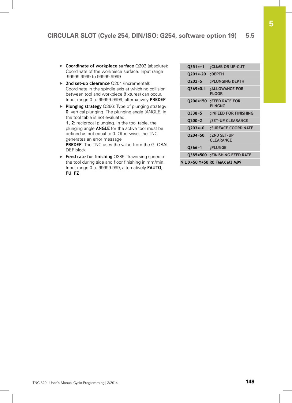 HEIDENHAIN TNC 620 (81760x-01) Cycle programming User Manual | Page 149 / 488