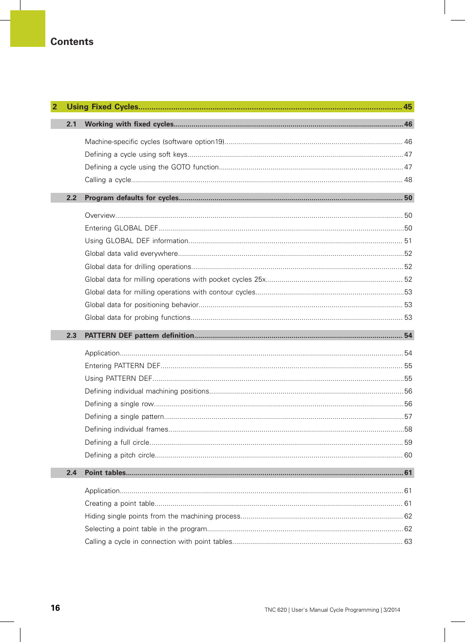 HEIDENHAIN TNC 620 (81760x-01) Cycle programming User Manual | Page 16 / 488