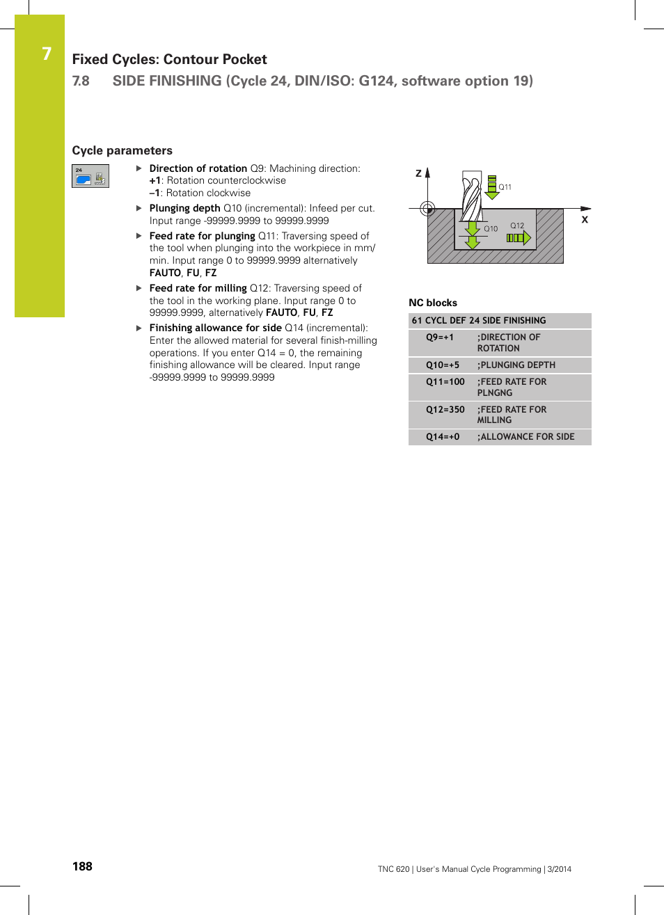 Cycle parameters | HEIDENHAIN TNC 620 (81760x-01) Cycle programming User Manual | Page 188 / 488