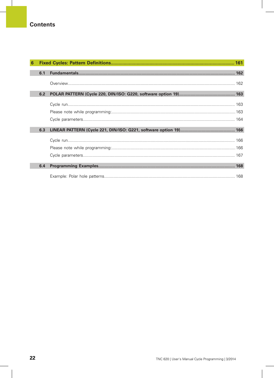 HEIDENHAIN TNC 620 (81760x-01) Cycle programming User Manual | Page 22 / 488