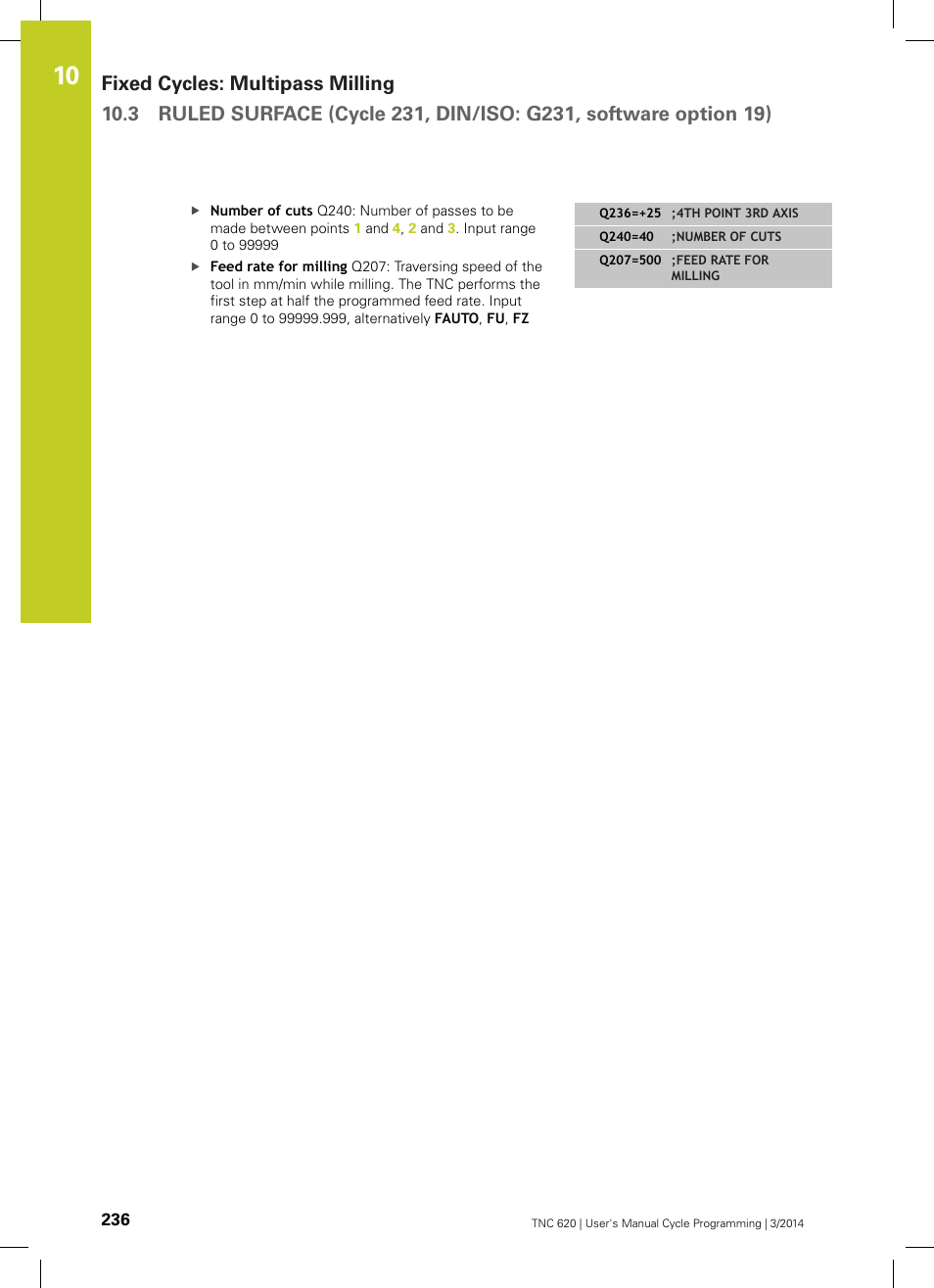 HEIDENHAIN TNC 620 (81760x-01) Cycle programming User Manual | Page 236 / 488