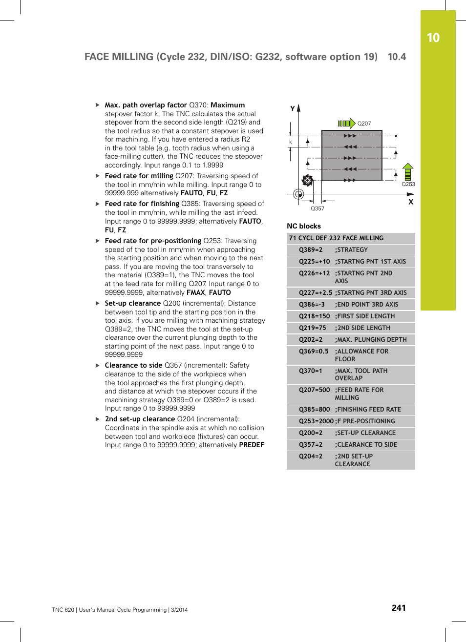 HEIDENHAIN TNC 620 (81760x-01) Cycle programming User Manual | Page 241 / 488