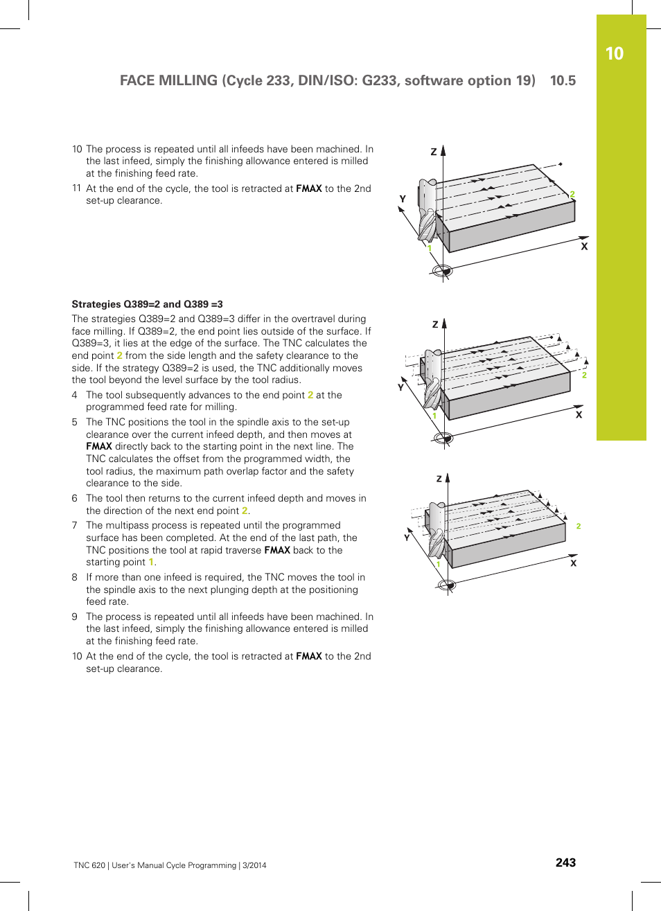 HEIDENHAIN TNC 620 (81760x-01) Cycle programming User Manual | Page 243 / 488