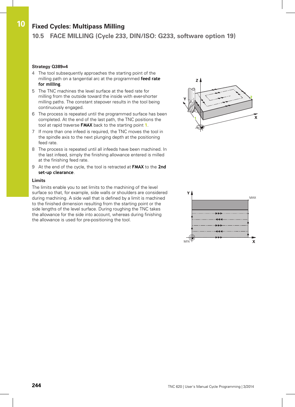 HEIDENHAIN TNC 620 (81760x-01) Cycle programming User Manual | Page 244 / 488