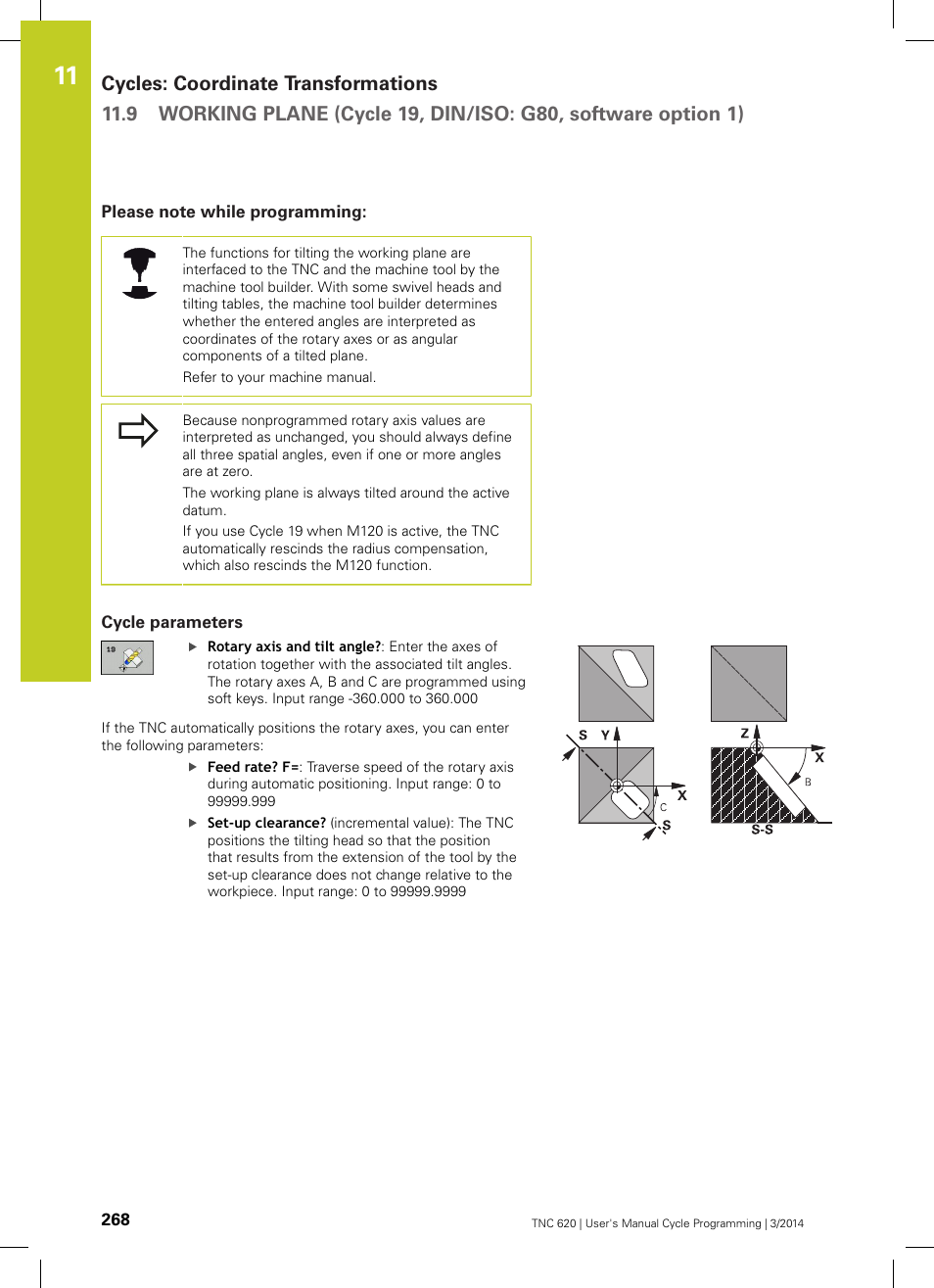 Please note while programming, Cycle parameters | HEIDENHAIN TNC 620 (81760x-01) Cycle programming User Manual | Page 268 / 488