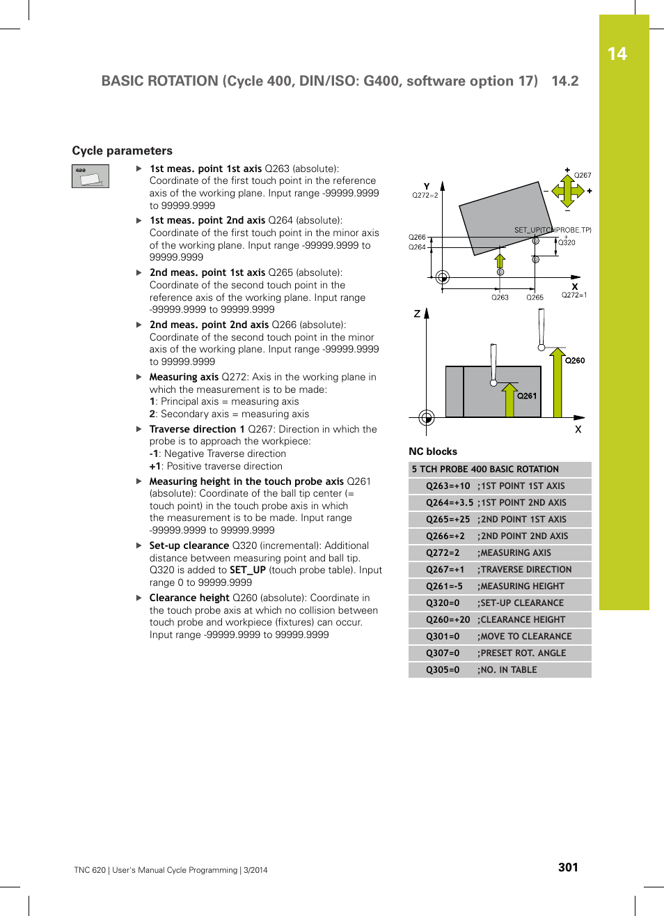 Cycle parameters | HEIDENHAIN TNC 620 (81760x-01) Cycle programming User Manual | Page 301 / 488