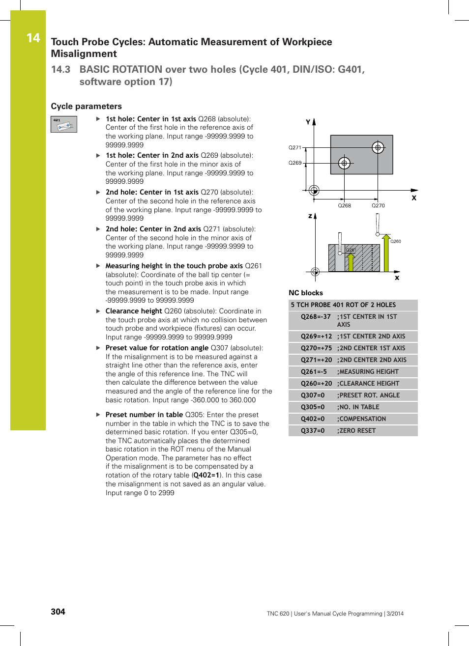 Cycle parameters | HEIDENHAIN TNC 620 (81760x-01) Cycle programming User Manual | Page 304 / 488