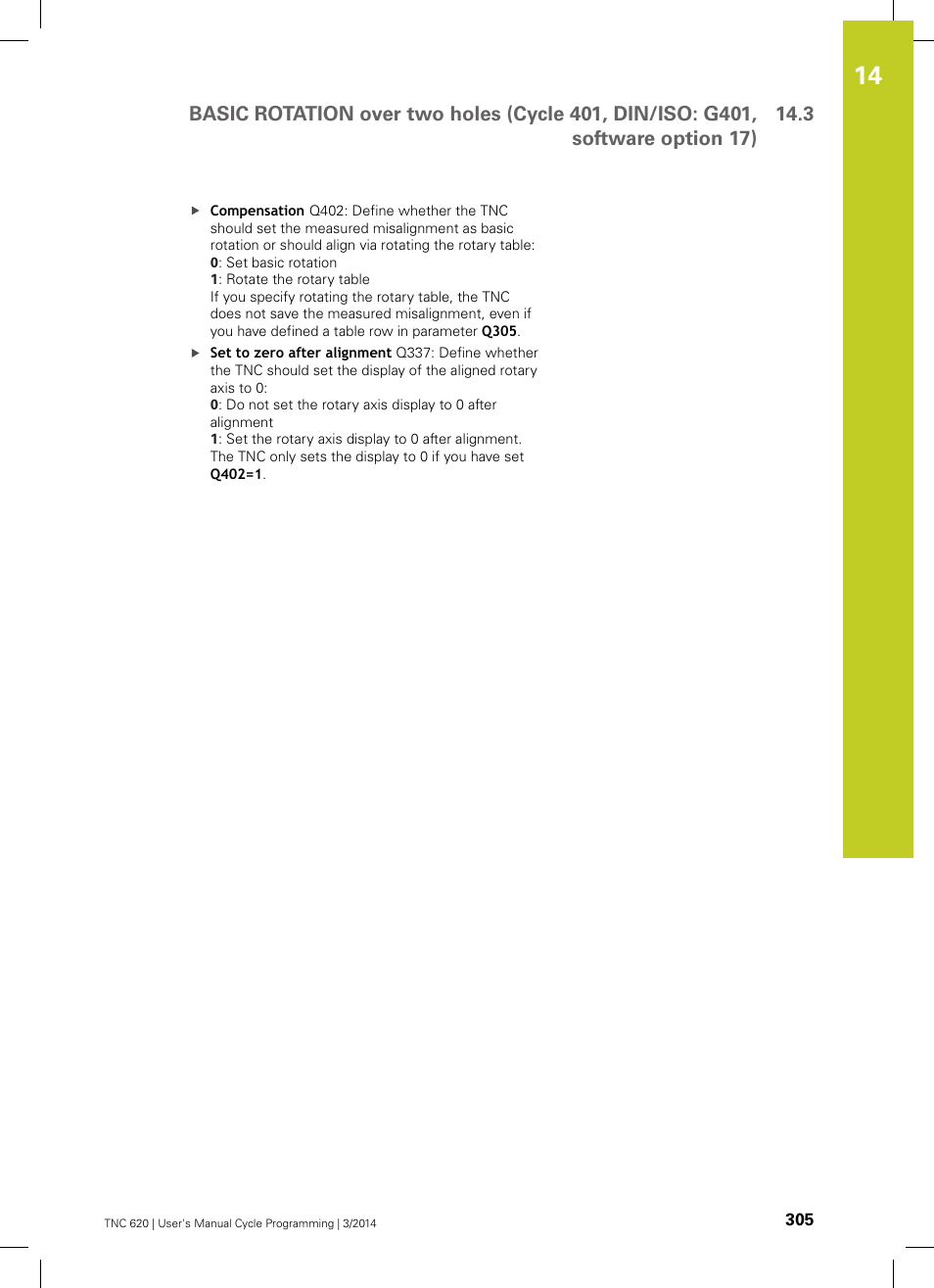 HEIDENHAIN TNC 620 (81760x-01) Cycle programming User Manual | Page 305 / 488