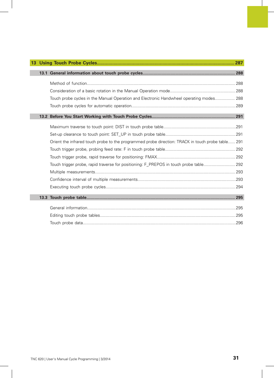 HEIDENHAIN TNC 620 (81760x-01) Cycle programming User Manual | Page 31 / 488