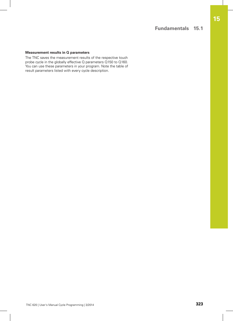 HEIDENHAIN TNC 620 (81760x-01) Cycle programming User Manual | Page 323 / 488