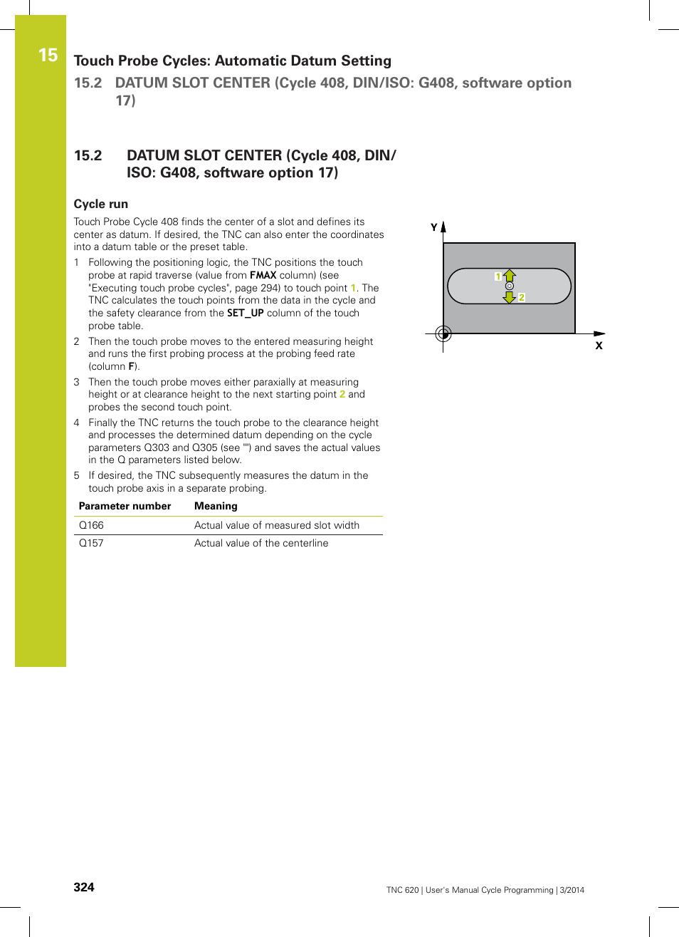 Cycle run | HEIDENHAIN TNC 620 (81760x-01) Cycle programming User Manual | Page 324 / 488