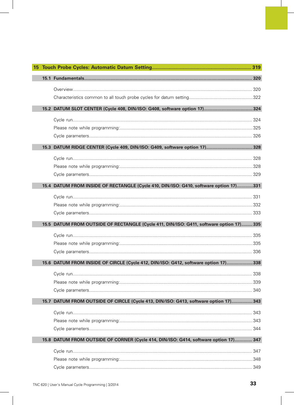 HEIDENHAIN TNC 620 (81760x-01) Cycle programming User Manual | Page 33 / 488