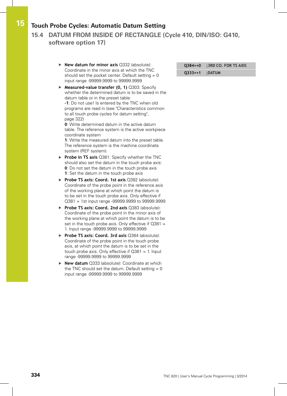 HEIDENHAIN TNC 620 (81760x-01) Cycle programming User Manual | Page 334 / 488