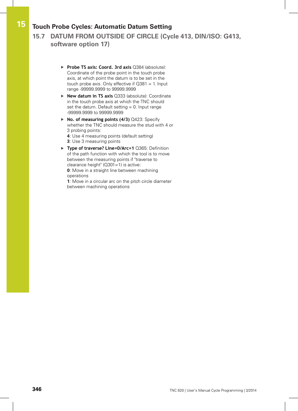 HEIDENHAIN TNC 620 (81760x-01) Cycle programming User Manual | Page 346 / 488