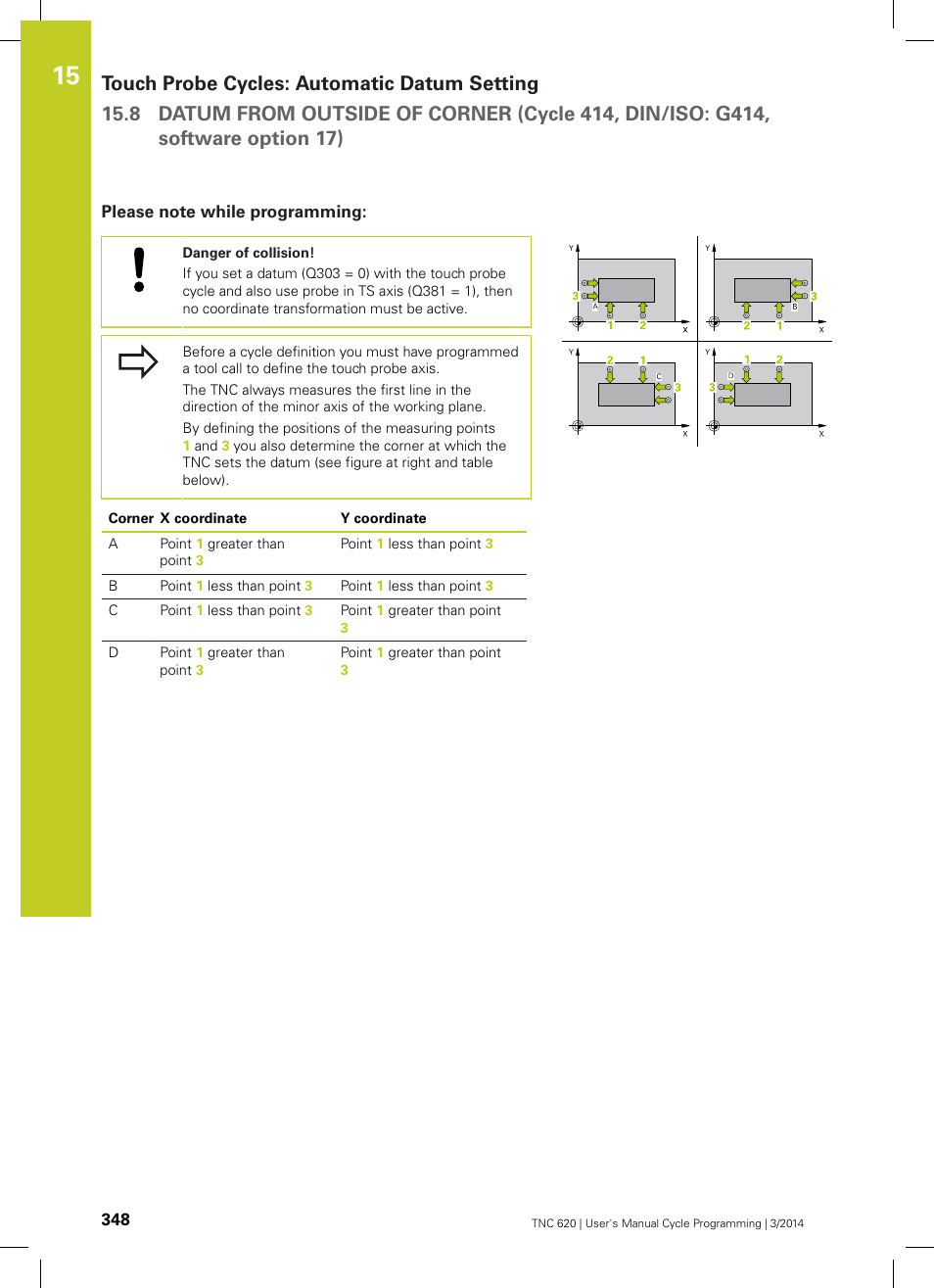 Please note while programming | HEIDENHAIN TNC 620 (81760x-01) Cycle programming User Manual | Page 348 / 488