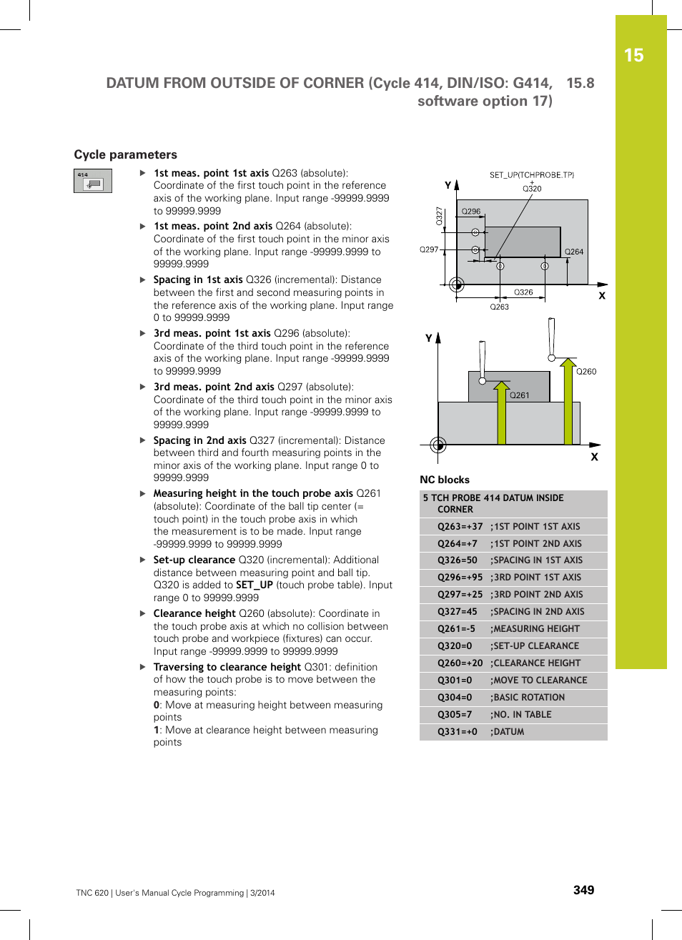 Cycle parameters | HEIDENHAIN TNC 620 (81760x-01) Cycle programming User Manual | Page 349 / 488