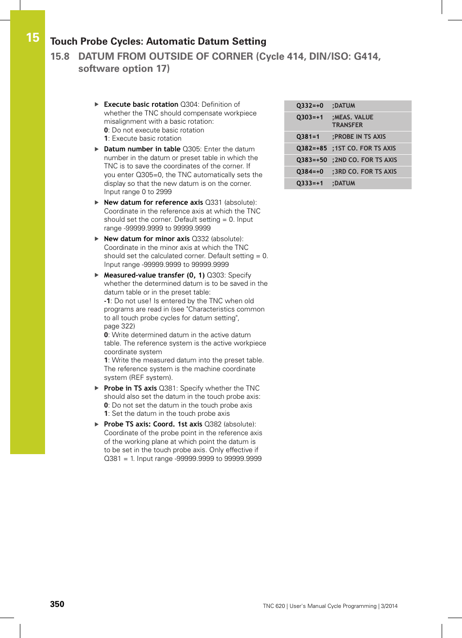 HEIDENHAIN TNC 620 (81760x-01) Cycle programming User Manual | Page 350 / 488