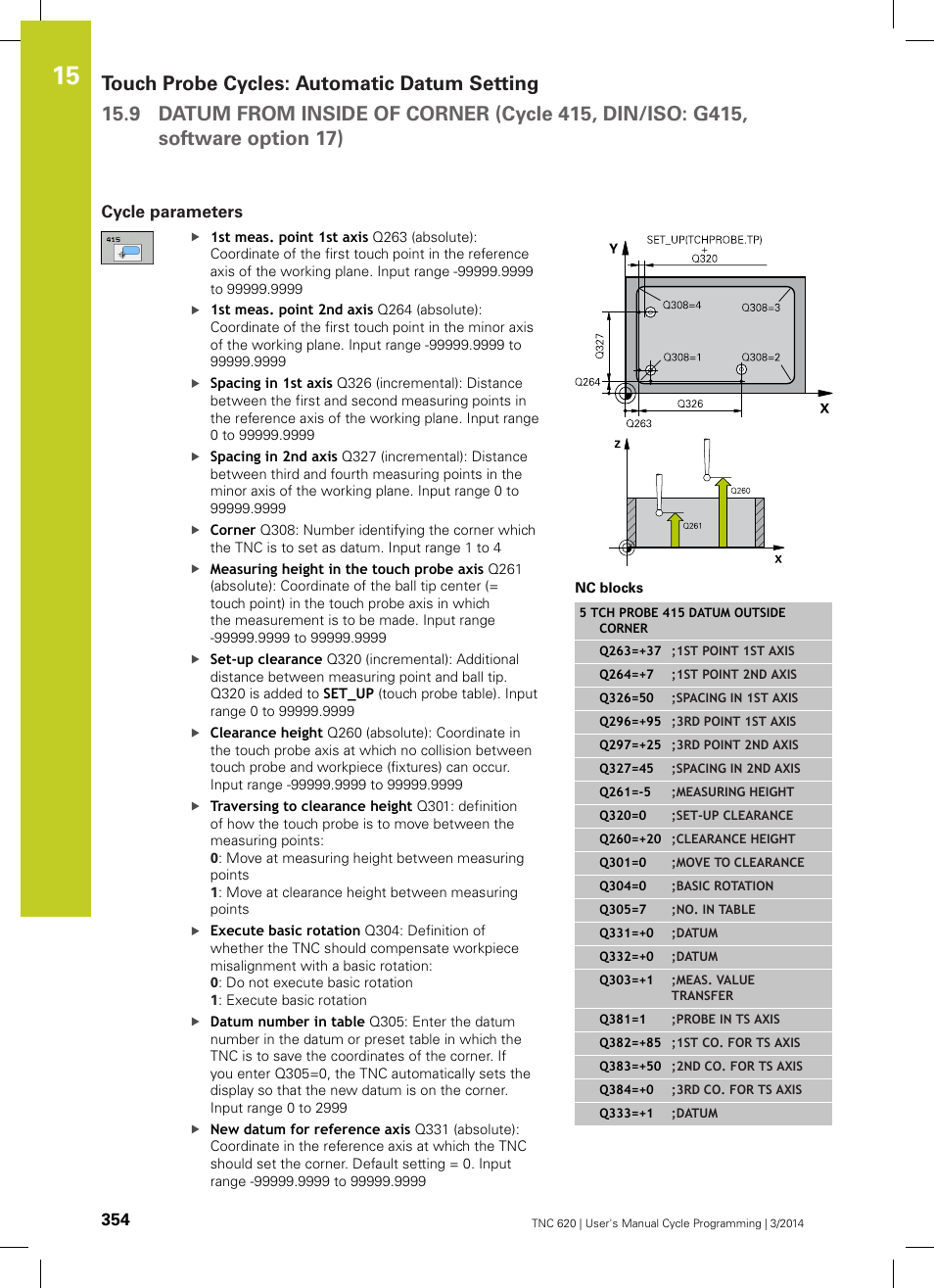 Cycle parameters | HEIDENHAIN TNC 620 (81760x-01) Cycle programming User Manual | Page 354 / 488