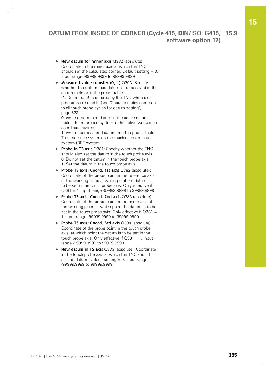 HEIDENHAIN TNC 620 (81760x-01) Cycle programming User Manual | Page 355 / 488