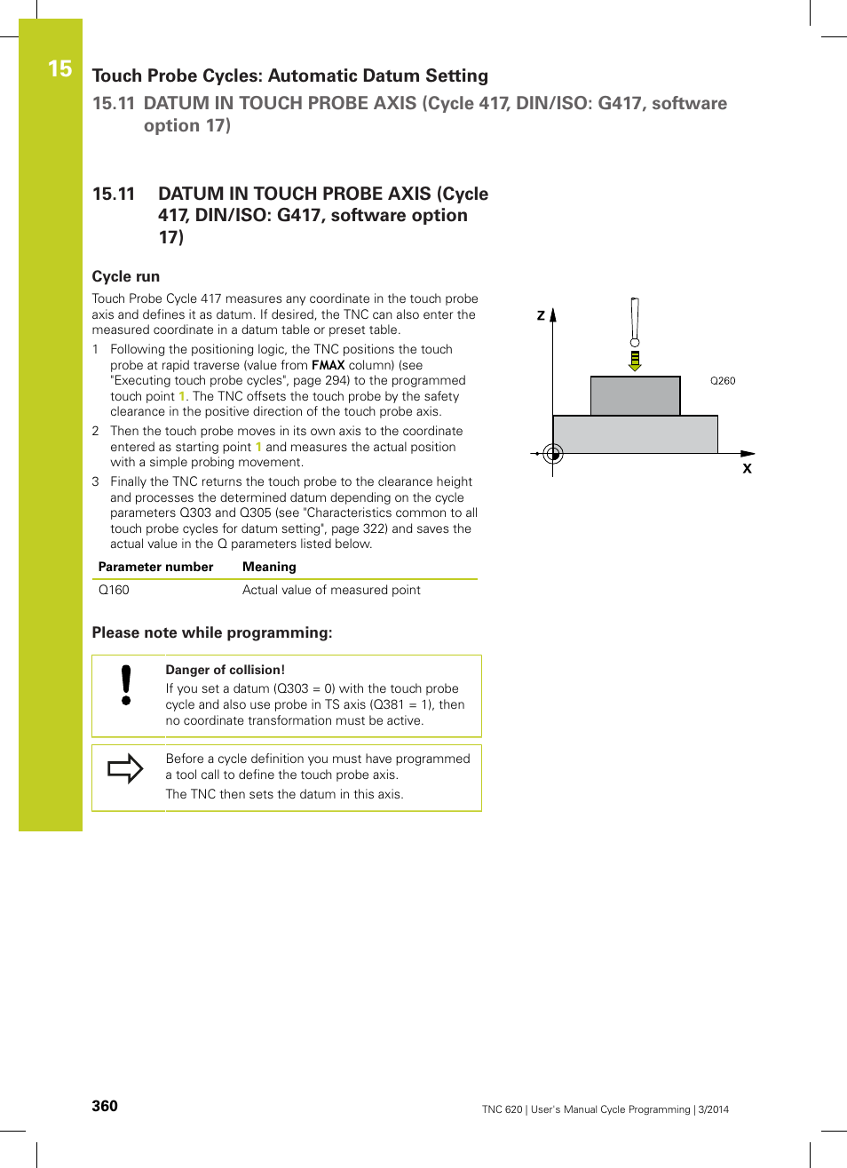 Cycle run, Please note while programming | HEIDENHAIN TNC 620 (81760x-01) Cycle programming User Manual | Page 360 / 488