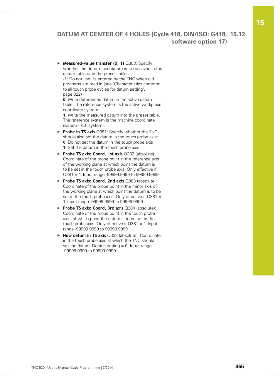 HEIDENHAIN TNC 620 (81760x-01) Cycle programming User Manual | Page 365 / 488