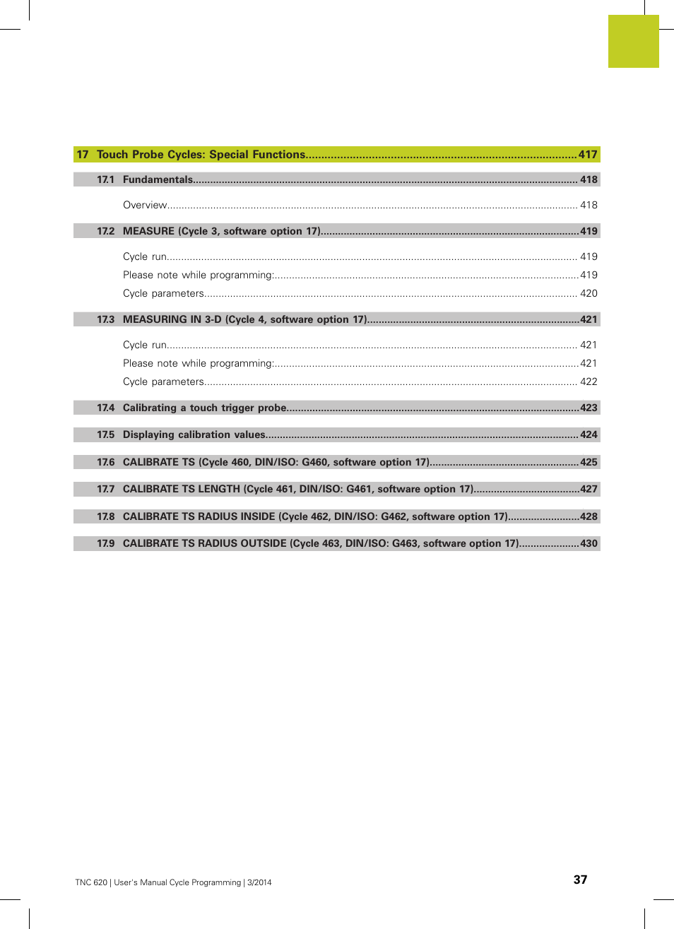 HEIDENHAIN TNC 620 (81760x-01) Cycle programming User Manual | Page 37 / 488