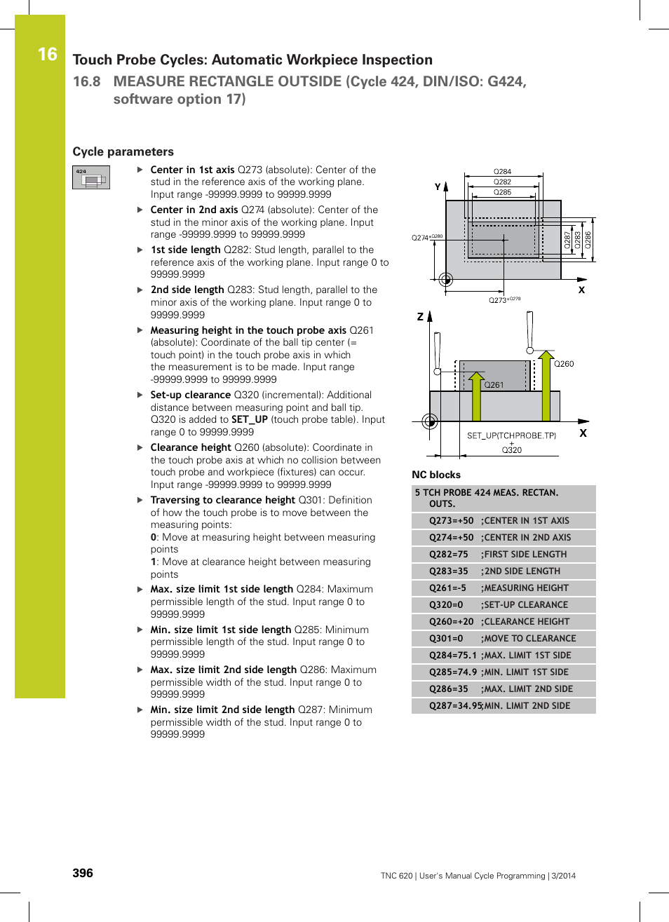 Cycle parameters | HEIDENHAIN TNC 620 (81760x-01) Cycle programming User Manual | Page 396 / 488