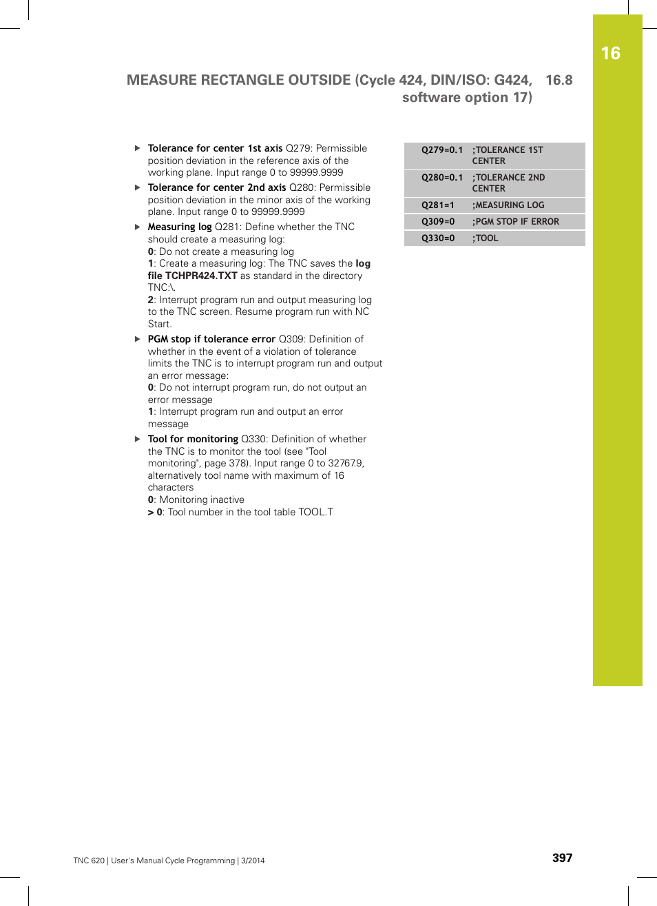 HEIDENHAIN TNC 620 (81760x-01) Cycle programming User Manual | Page 397 / 488