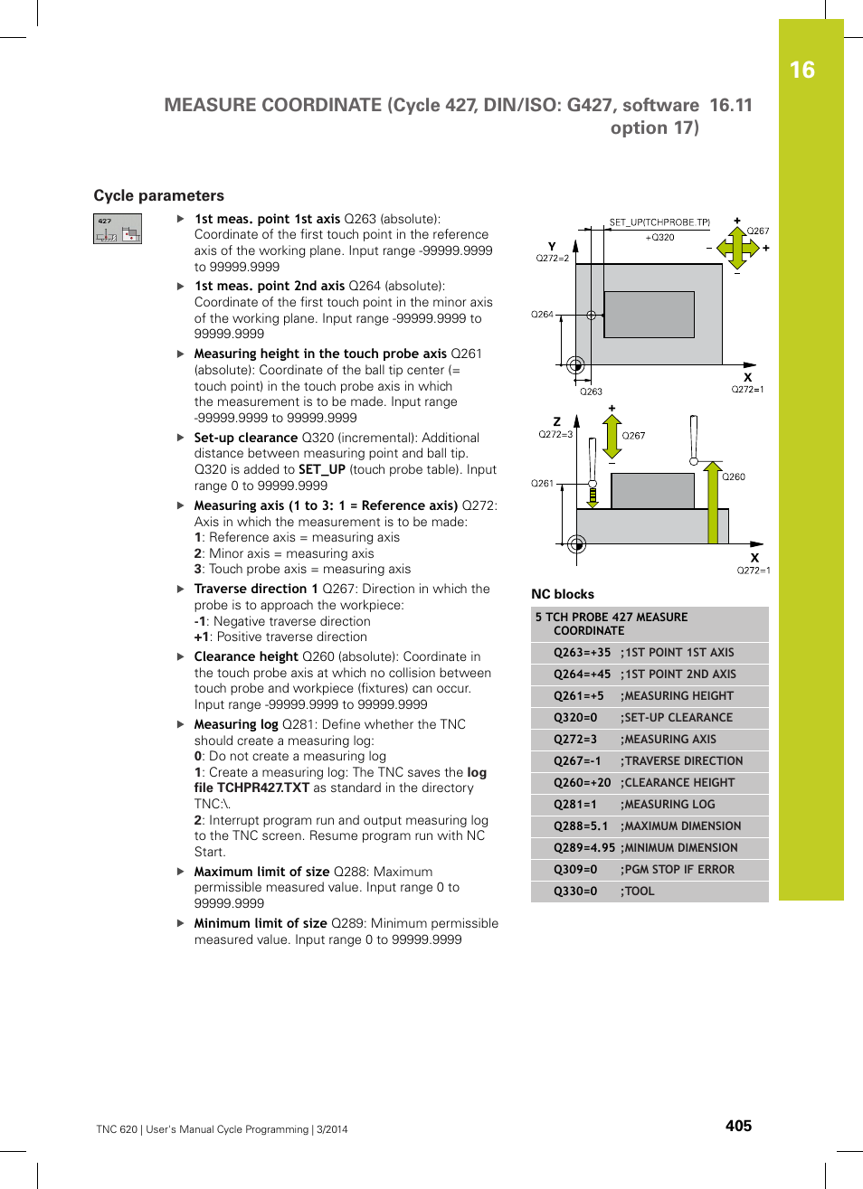 Cycle parameters | HEIDENHAIN TNC 620 (81760x-01) Cycle programming User Manual | Page 405 / 488