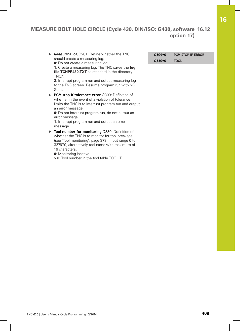 HEIDENHAIN TNC 620 (81760x-01) Cycle programming User Manual | Page 409 / 488
