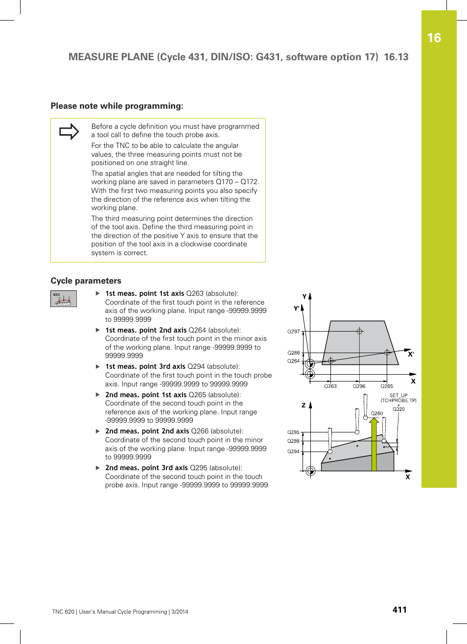 Please note while programming, Cycle parameters | HEIDENHAIN TNC 620 (81760x-01) Cycle programming User Manual | Page 411 / 488