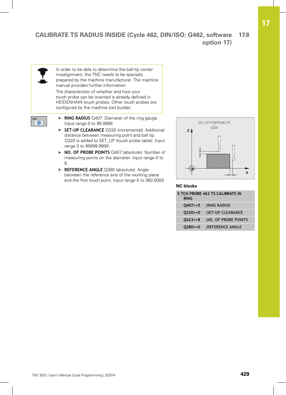 HEIDENHAIN TNC 620 (81760x-01) Cycle programming User Manual | Page 429 / 488
