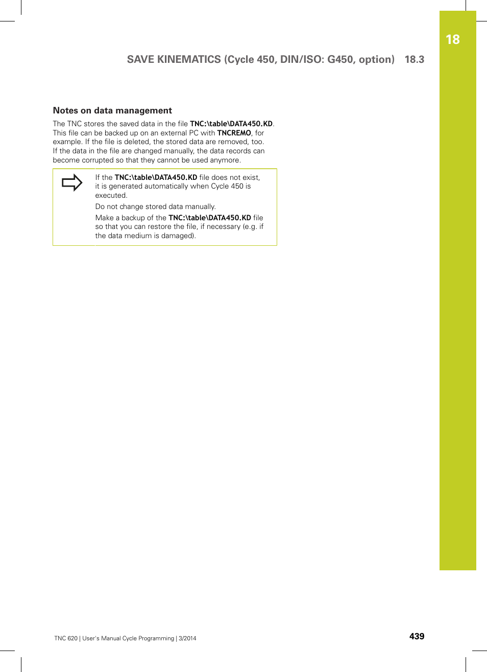 Notes on data management | HEIDENHAIN TNC 620 (81760x-01) Cycle programming User Manual | Page 439 / 488
