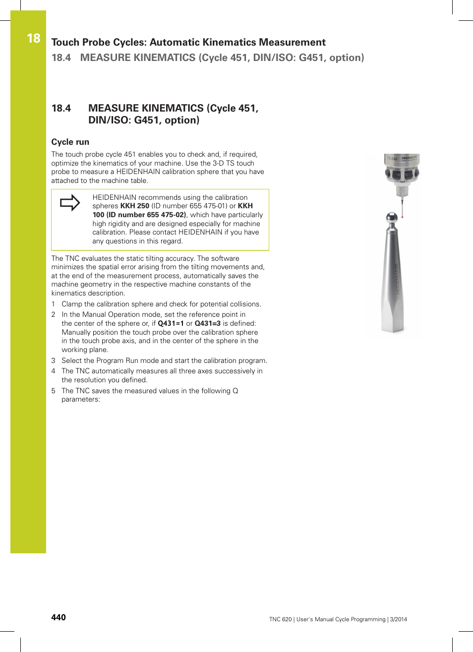 Cycle run | HEIDENHAIN TNC 620 (81760x-01) Cycle programming User Manual | Page 440 / 488