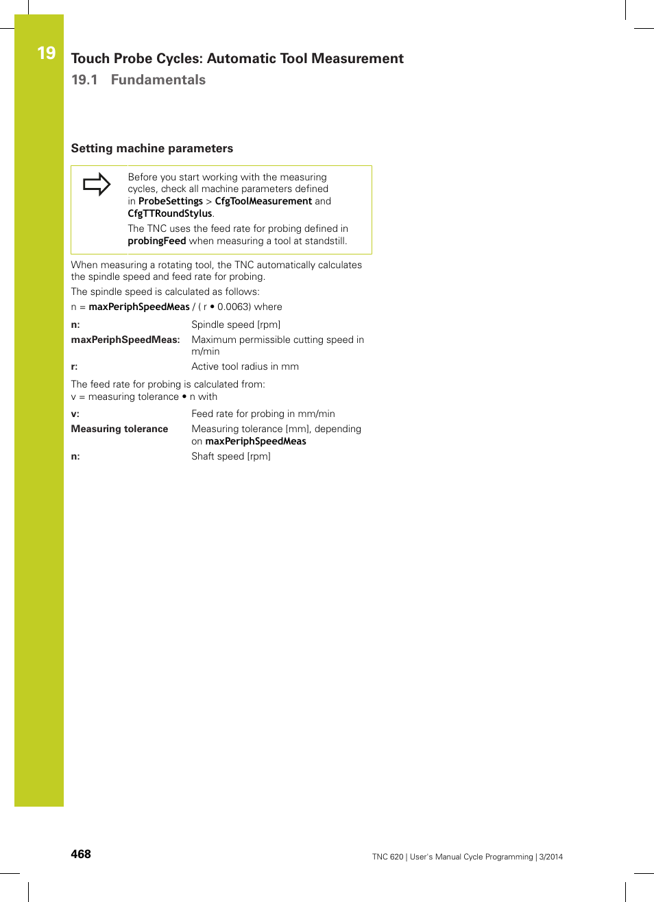 Setting machine parameters | HEIDENHAIN TNC 620 (81760x-01) Cycle programming User Manual | Page 468 / 488