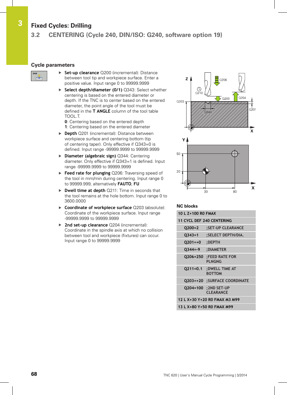 Cycle parameters | HEIDENHAIN TNC 620 (81760x-01) Cycle programming User Manual | Page 68 / 488