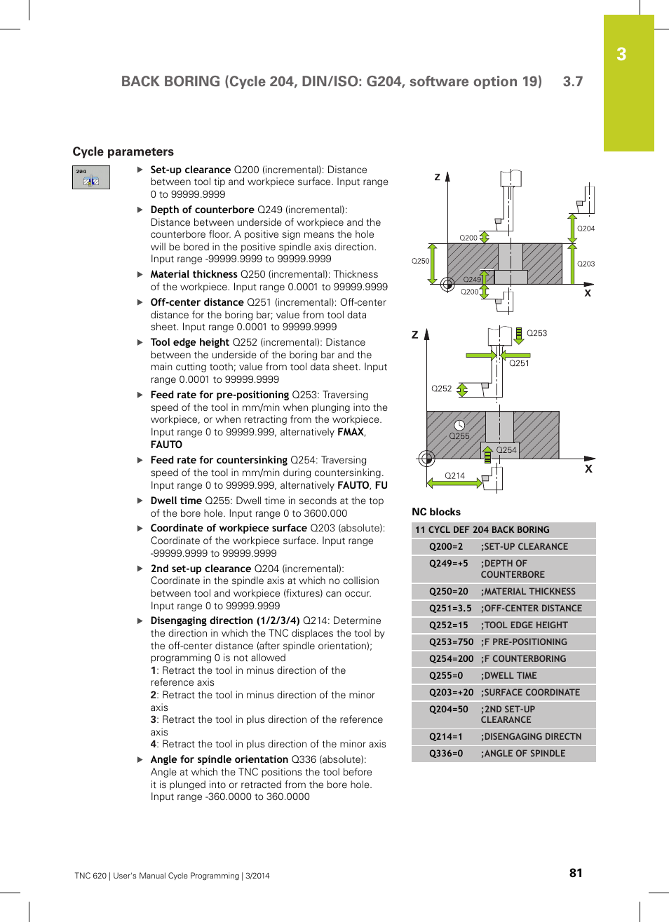Cycle parameters | HEIDENHAIN TNC 620 (81760x-01) Cycle programming User Manual | Page 81 / 488