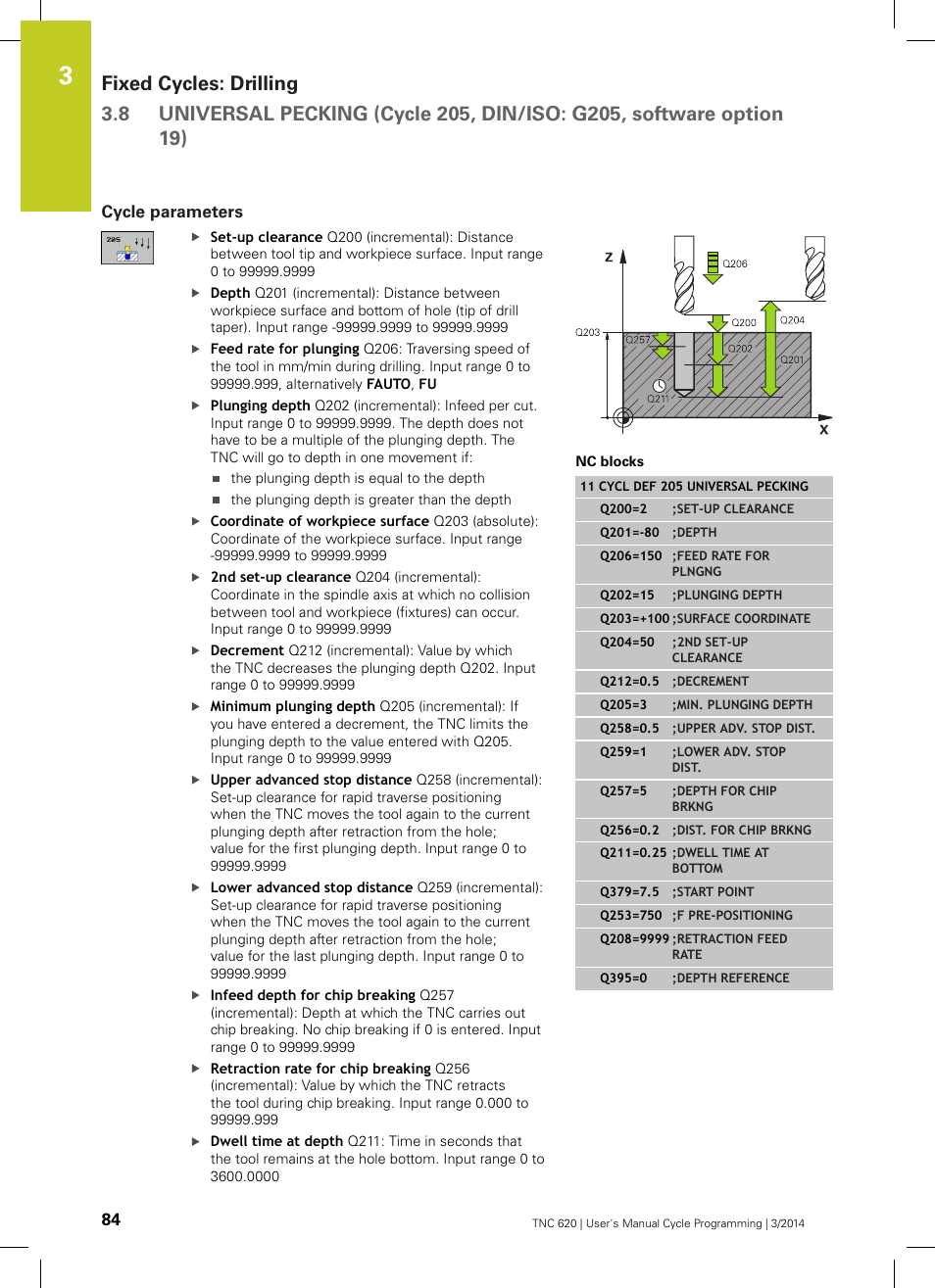 Cycle parameters | HEIDENHAIN TNC 620 (81760x-01) Cycle programming User Manual | Page 84 / 488