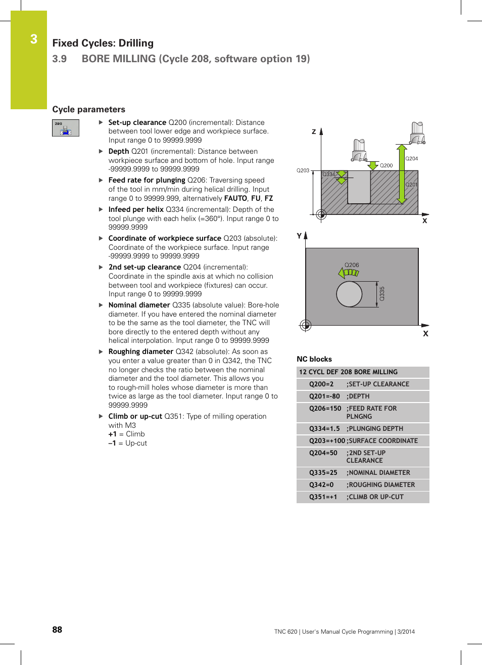 Cycle parameters | HEIDENHAIN TNC 620 (81760x-01) Cycle programming User Manual | Page 88 / 488