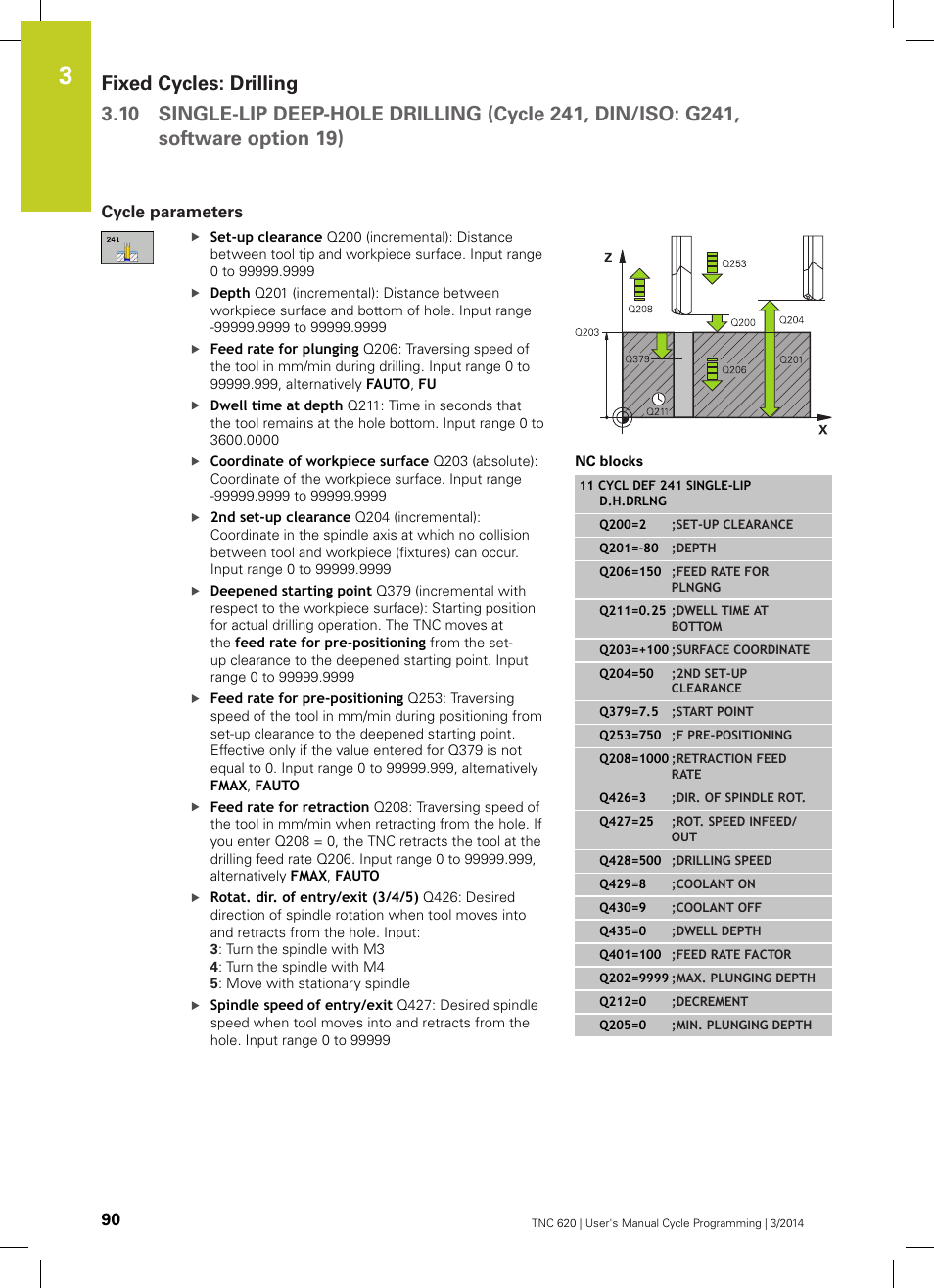 Cycle parameters | HEIDENHAIN TNC 620 (81760x-01) Cycle programming User Manual | Page 90 / 488
