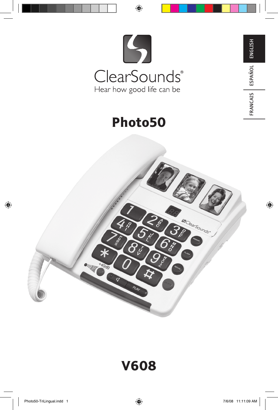 ClearSounds Photo50 V608 User Manual | 52 pages