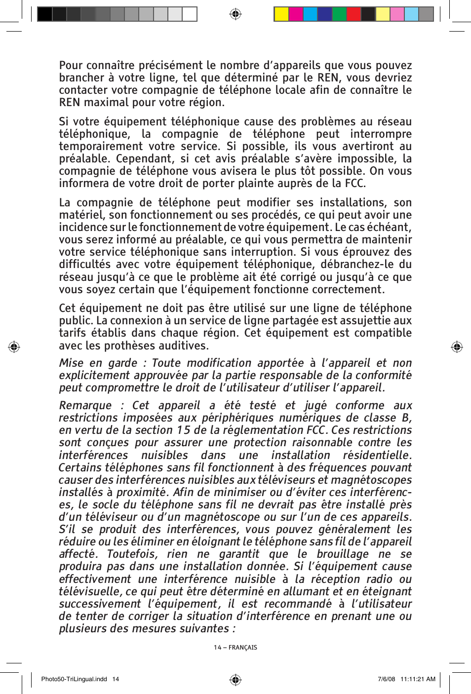 ClearSounds Photo50 V608 User Manual | Page 48 / 52