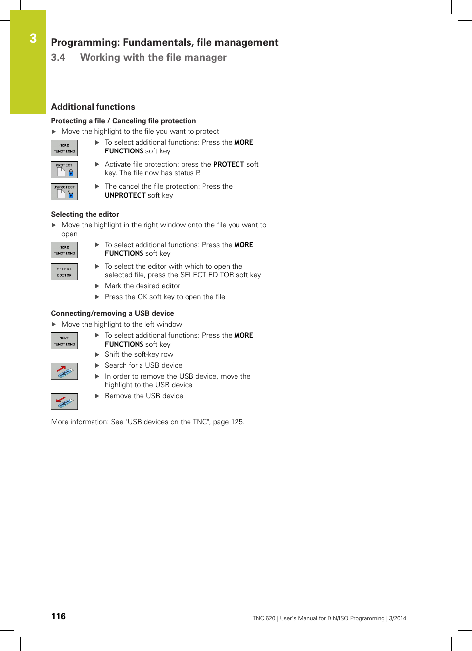 Additional functions | HEIDENHAIN TNC 620 (81760x-01) ISO programming User Manual | Page 116 / 584