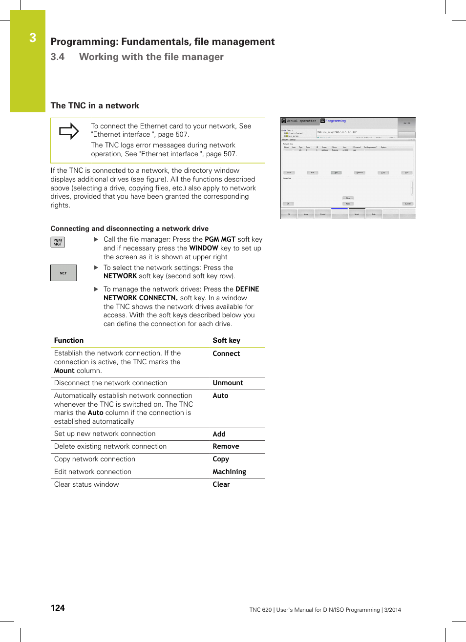 The tnc in a network | HEIDENHAIN TNC 620 (81760x-01) ISO programming User Manual | Page 124 / 584