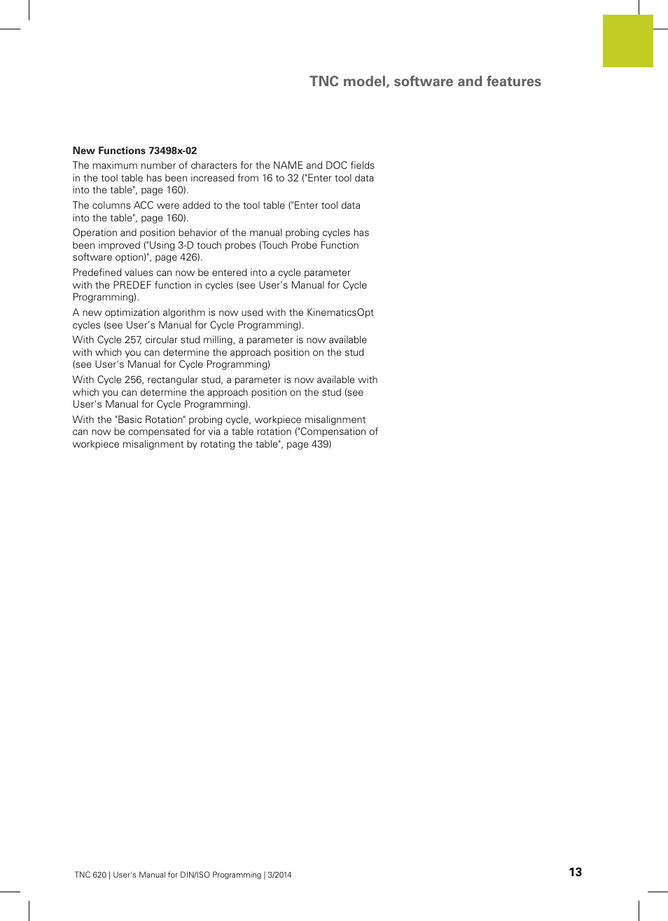 Tnc model, software and features | HEIDENHAIN TNC 620 (81760x-01) ISO programming User Manual | Page 13 / 584