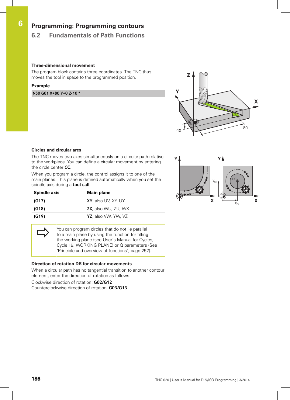 HEIDENHAIN TNC 620 (81760x-01) ISO programming User Manual | Page 186 / 584