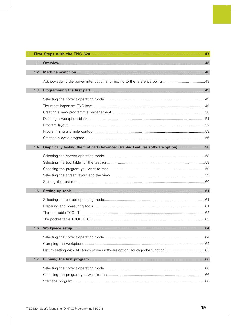 HEIDENHAIN TNC 620 (81760x-01) ISO programming User Manual | Page 19 / 584